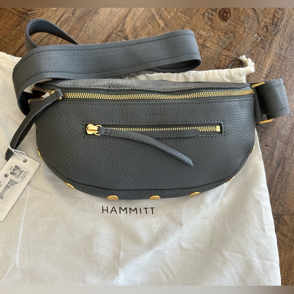 NWT Hammitt Charles Crossbody Bag Med Sonnet Grey